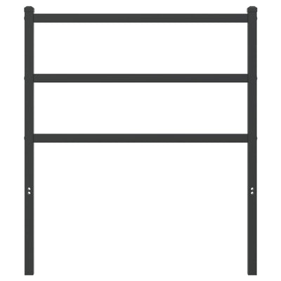 Metallinen sängynpääty musta 75 cm