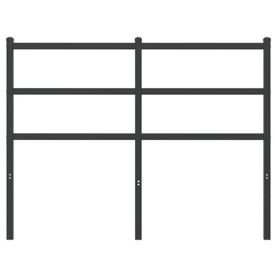 Metallinen sängynpääty musta 120 cm