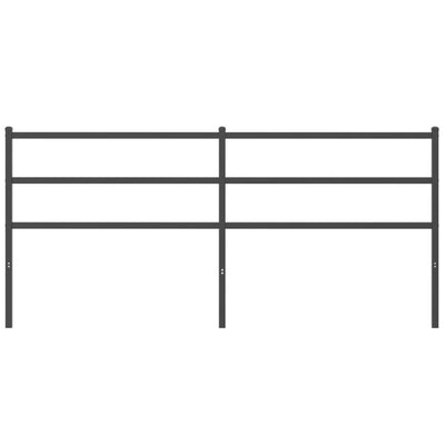 Musta metallinen sängynpääty Badite 193cm
