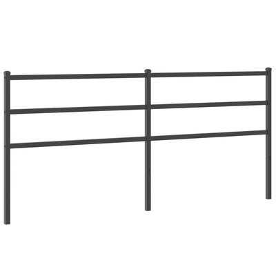 Metallinen sängynpääty musta 200 cm