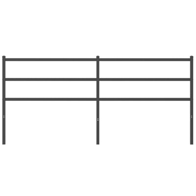 Metallinen sängynpääty musta 200 cm