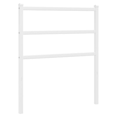 Metallinen sängynpääty valkoinen 80 cm