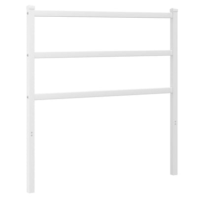 Metallinen sängynpääty valkoinen 90 cm