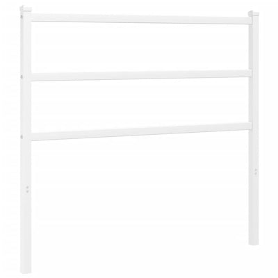 Metallinen sängynpääty valkoinen 100 cm