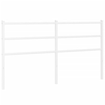 Metallinen sängynpääty valkoinen 150 cm