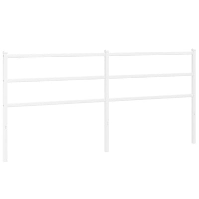 Metallinen sängynpääty valkoinen 193 cm