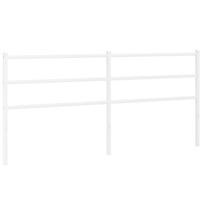 Metallinen sängynpääty valkoinen 200 cm