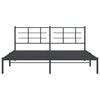 Musta metallinen sängynrunko päädyllä Lucuta 183x213cm