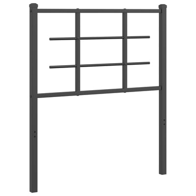 Metallinen sängynpääty musta 75 cm