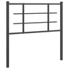 Metallinen sängynpääty musta 90 cm