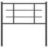 Metallinen sängynpääty musta 90 cm