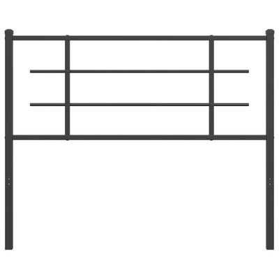 Metallinen sängynpääty musta 107 cm