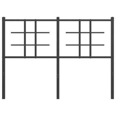 Metallinen sängynpääty musta 120 cm
