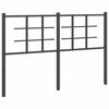 Metallinen sängynpääty musta 135 cm