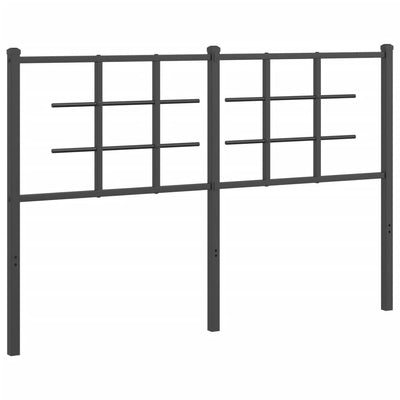 Metallinen sängynpääty musta 135 cm