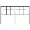 Metallinen sängynpääty musta 135 cm