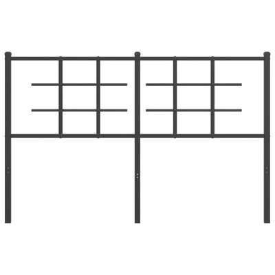 Metallinen sängynpääty musta 135 cm