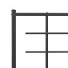 Metallinen sängynpääty musta 135 cm