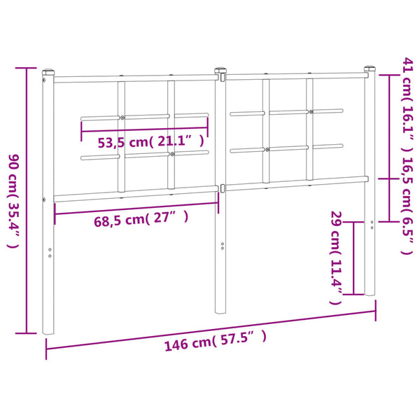Metallinen vaihtopääty musta 140 cm