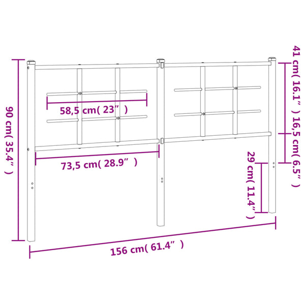 Metallinen vaihtopääty musta 150 cm