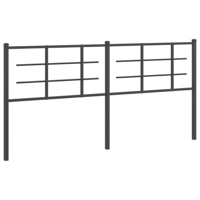 Metallinen sängynpääty musta 180 cm