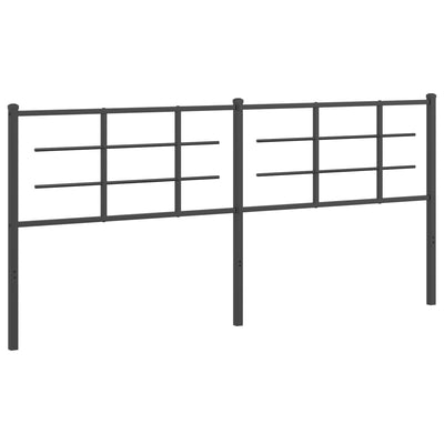 Metallinen sängynpääty musta 193 cm