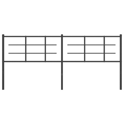 Metallinen sängynpääty musta 193 cm