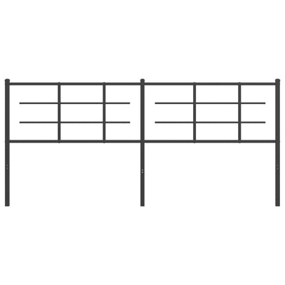 Metallinen sängynpääty musta 200 cm