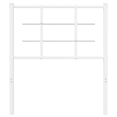 Metallinen sängynpääty valkoinen 75 cm