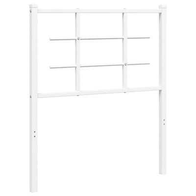 Metallinen sängynpääty valkoinen 80 cm
