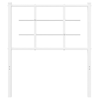 Metallinen sängynpääty valkoinen 80 cm