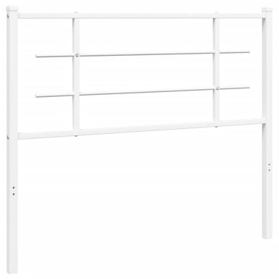 Metallinen sängynpääty valkoinen 107 cm