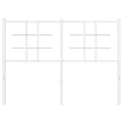 Metallinen sängynpääty valkoinen 120 cm