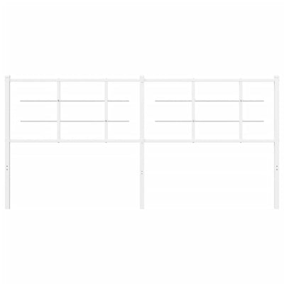 Metallinen sängynpääty valkoinen 180 cm