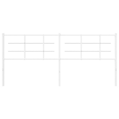 Metallinen sängynpääty valkoinen 193 cm