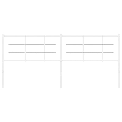 Metallinen sängynpääty valkoinen 200 cm