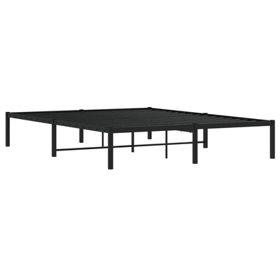 Musta metallinen sängynrunko Zebulon 160x200cm