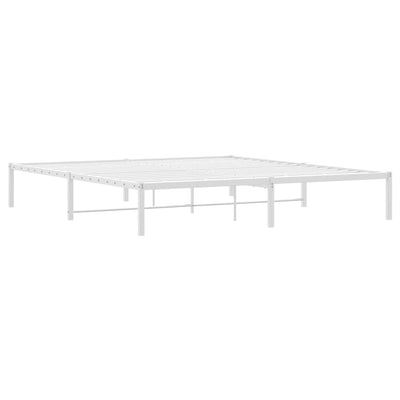 Valkoinen metallinen sängynrunko Zebulon 183x213cm