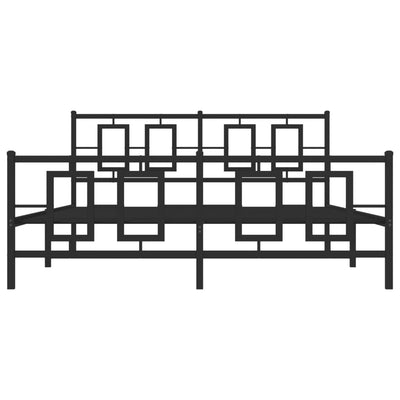 Musta metallisängynrunko ilman patjaa päätylevy Albatros 160x200cm