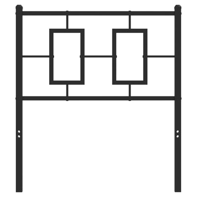 Metallinen sängynpääty musta 80 cm
