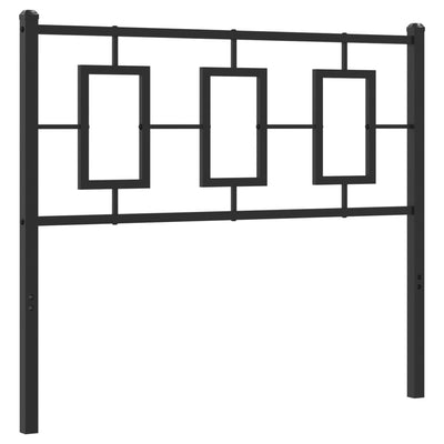 Metallinen sängynpääty musta 100 cm