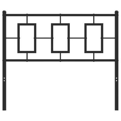 Metallinen sängynpääty musta 100 cm