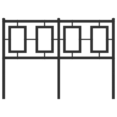 Metallinen sängynpääty musta 120 cm