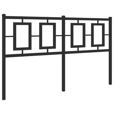 Metallinen sängynpääty musta 140 cm