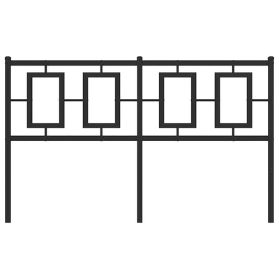 Metallinen sängynpääty musta 140 cm