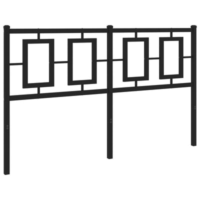 Metallinen sängynpääty musta 140 cm