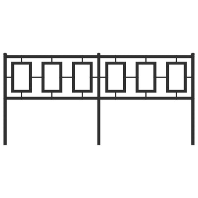 Metallinen sängynpääty musta 180 cm