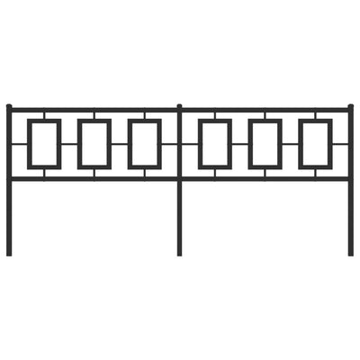 Metallinen sängynpääty musta 200 cm