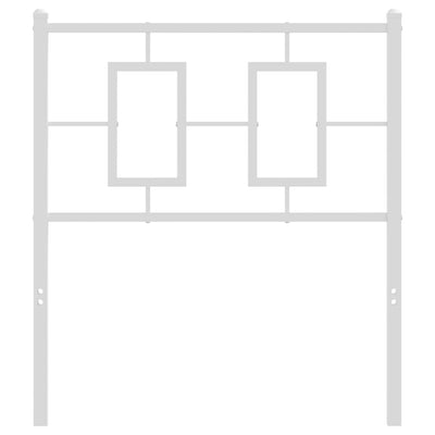 Valkoinen metallinen sängynpääty Romelia 80cm