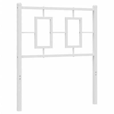Metallinen sängynpääty valkoinen 80 cm